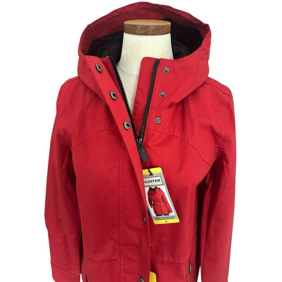 Hunter Water Resistant Cotton Smock Rain Jacket Hood Mesh Lined Drawstring Small - Picture 8 of 16